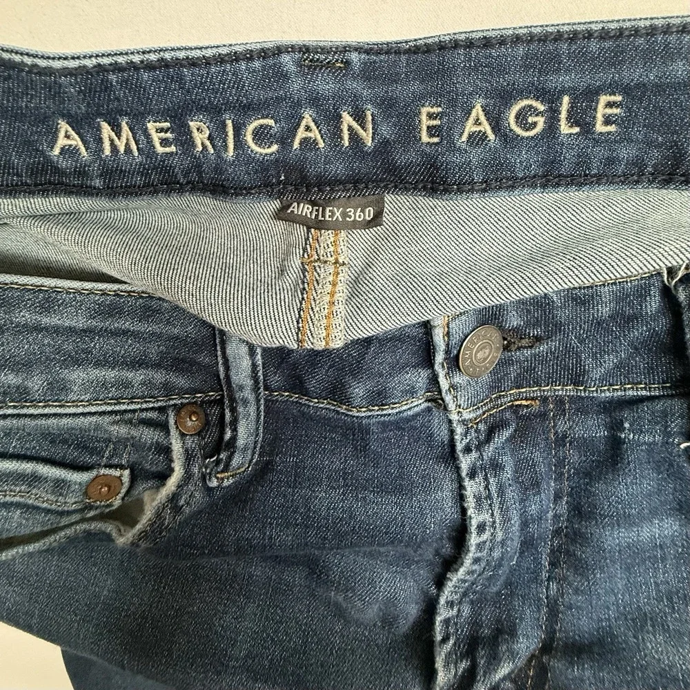 American Eagle Airflex 360 Skinny Men's 34x34 Blue Stretch Denim Real Slim Fit - Picture 3 of 12
